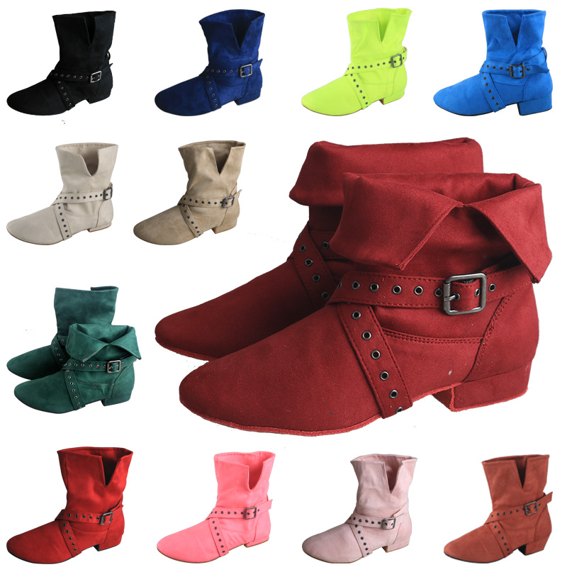 Women'S Shoes Burgundy - Wedopus ที่กําหนดเองส้นผู้หญิง Line Dance รองเท้าสั้น Lace