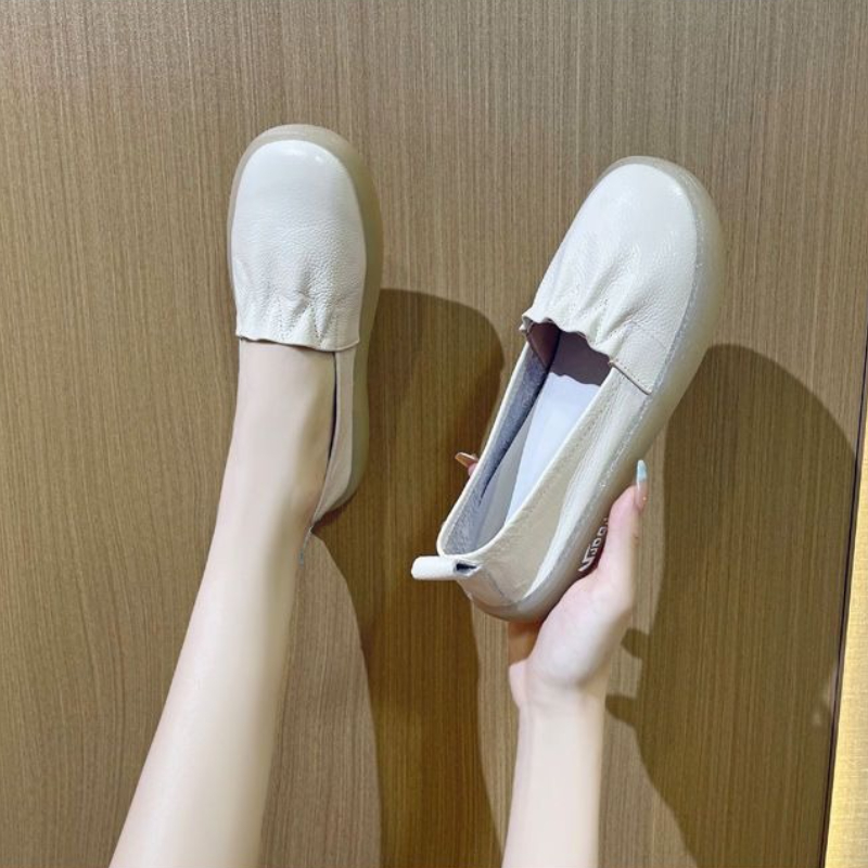 Loafer Flat Women - ฤดูใบไม้ผลิและฤดูใบไม้ร่วง ​ รองเท้าโลฟเฟอร์สีขาวสำหรับผู้หญิง ปี 2025 รุ่นใหม่