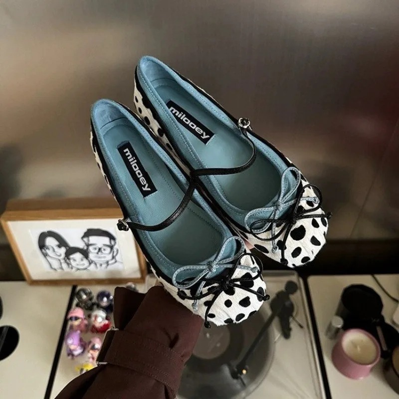 Women Shoes Size - รองเท้าบัลเล่ต์ทรงกลมพื้นเรียบแบบฝรั่งเศสปี 2026 แฟชั่นสายรัดแบบชิ้นเดียว รองเท้าเจนอเนกประสงค์สำหรับผู้หญิง