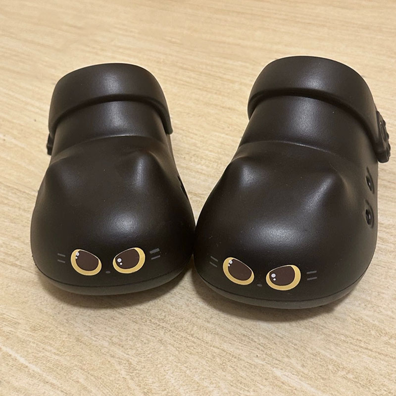 Women'S Shoes For Flat Feet - รองเท้าแตะแมวดำดีไซน์ใหม่สำหรับผู้หญิง ฤดูร้อน นุ่มสบาย แบบสวม สายรัดน่ารัก สไตล์แมรี่เจน