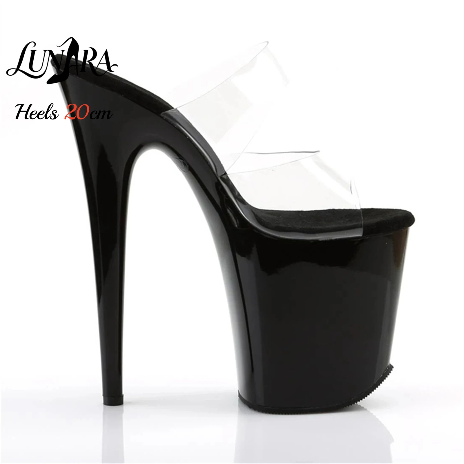 รองเท้าส้นสูงแบบสไลด์พลาสติกใส - Strappy Heeled Sandals บทวิจารณ์และราคา