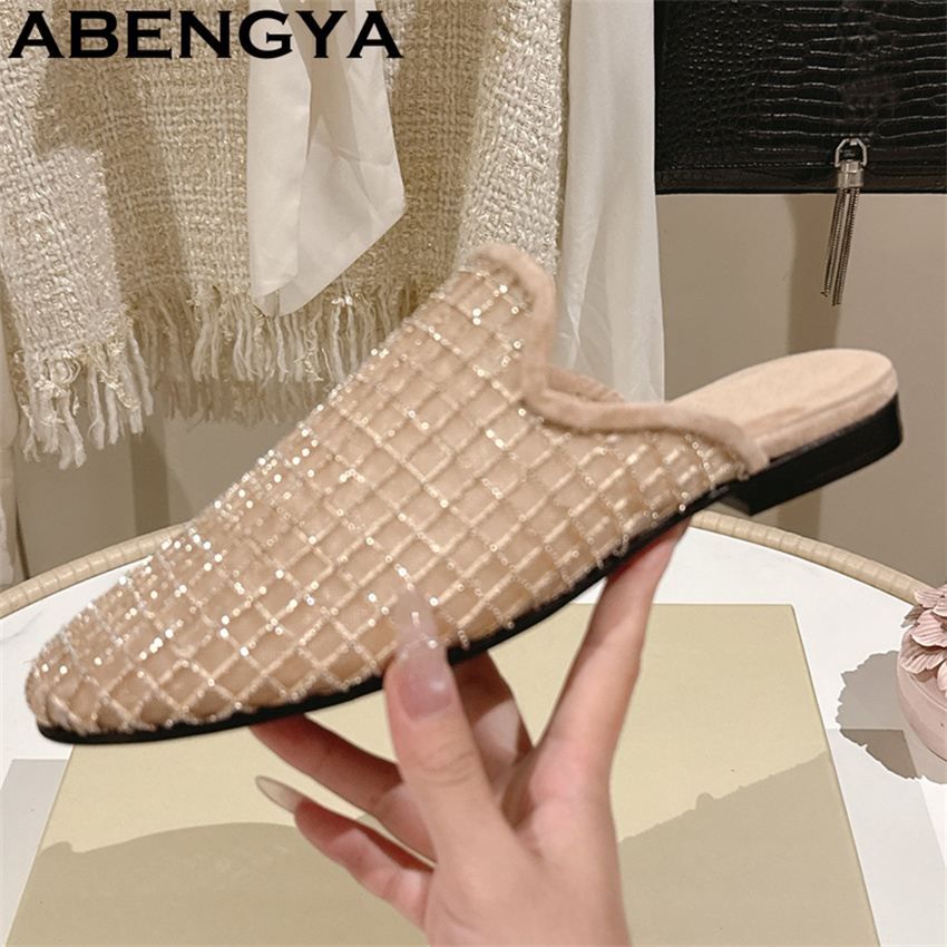 รองเท้าสลิปเปอร์แบบสวมหัวมน ผ้ - Loafer Flat Women บทวิจารณ์และราคา
