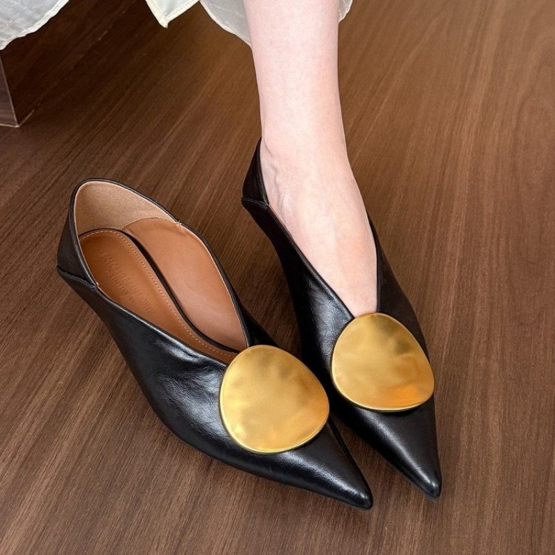 รองเท้าส้นแบนแบบสวมหัวแหลมสำหร - Women Shoes Size บทวิจารณ์และราคา