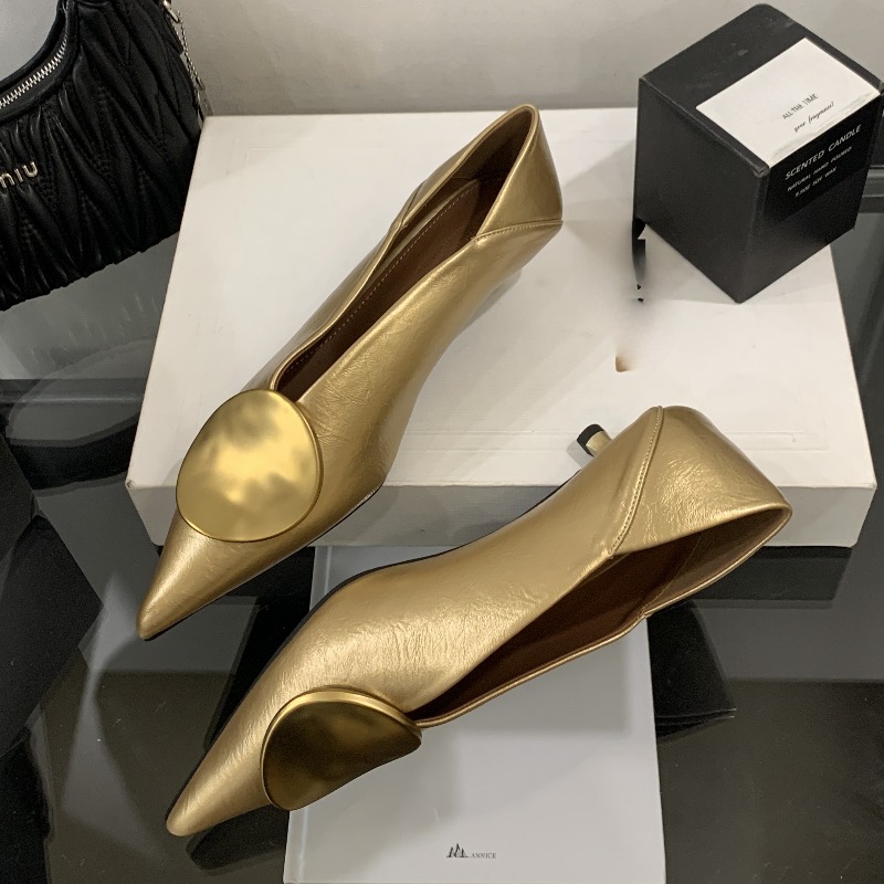 รองเท้าส้นแบนแบบสวมหัวแหลมสำหร - Women Shoes Size บทวิจารณ์และราคา