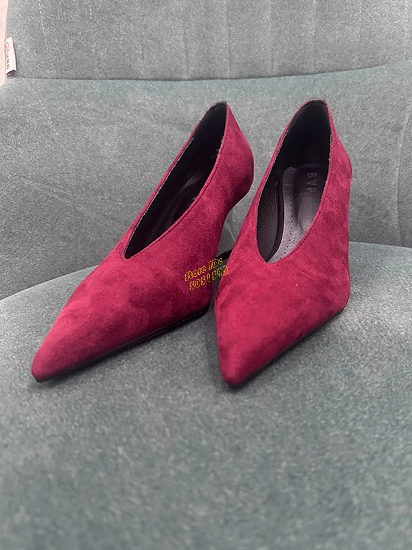 รองเท้าส้นเตารีดแบบสวม สีแดงเบ - Women'S Shoes Burgundy บทวิจารณ์และราคา