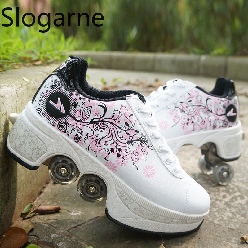 รองเท้าสเก็ตแบบมีล้อ 4 ล้อ สำห - Women'S Shoes To Men'S Size บทวิจารณ์และราคา