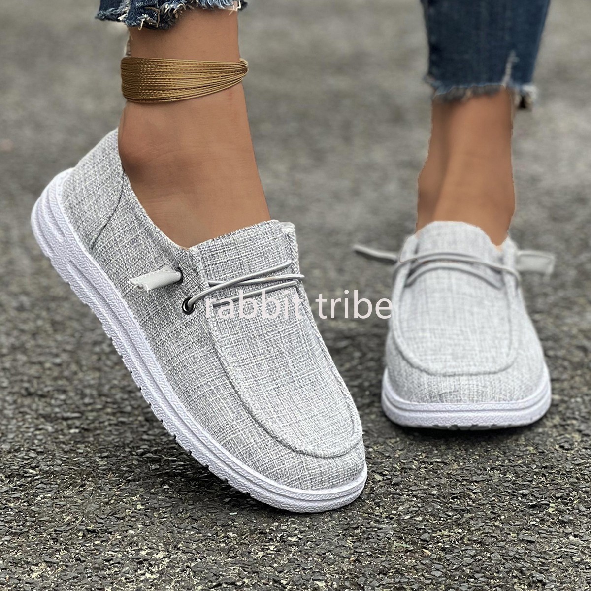 รองเท้าผ้าใบแฟชั่นลำลองสไตล์สป - Loafer Flat Women บทวิจารณ์และราคา