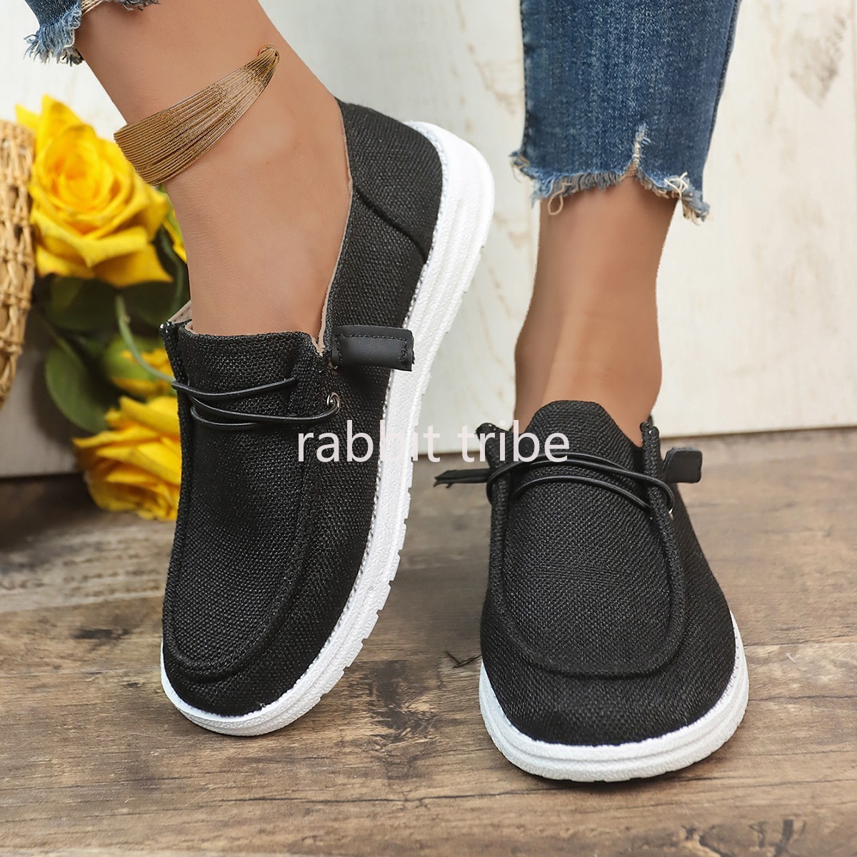 รองเท้าผ้าใบแฟชั่นลำลองสไตล์สป - Loafer Flat Women บทวิจารณ์และราคา