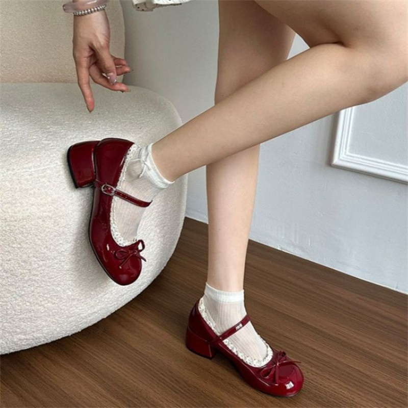 รองเท้าบัลเลต์แมรี่เจนสำหรับผู - Women'S Shoes Burgundy บทวิจารณ์และราคา