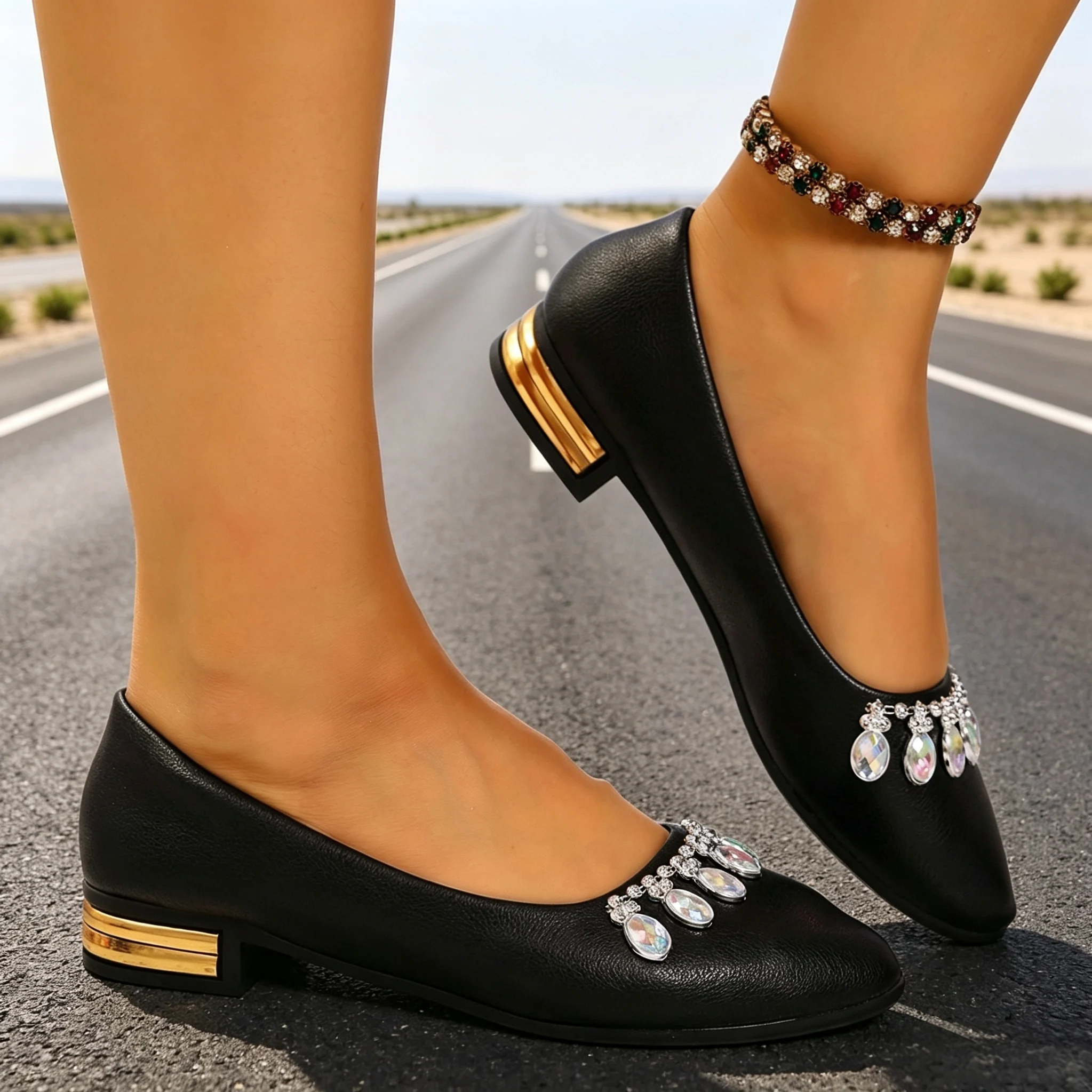 รองเท้าส้นแบนสำหรับผู้หญิง หัว - Loafer Flat Women บทวิจารณ์และราคา