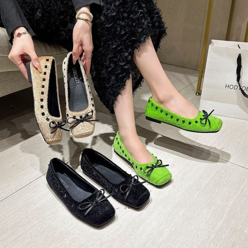 รองเท้าส้นแบนหัวเหลี่ยมสไตล์ฝร - Loafer Flat Women บทวิจารณ์และราคา