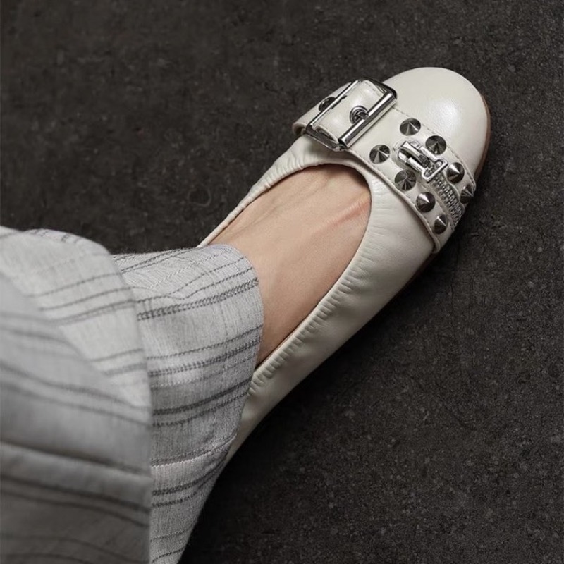 รองเท้าส้นเตี้ยหัวกลมแบบมีสายร - Women Shoes Size บทวิจารณ์และราคา